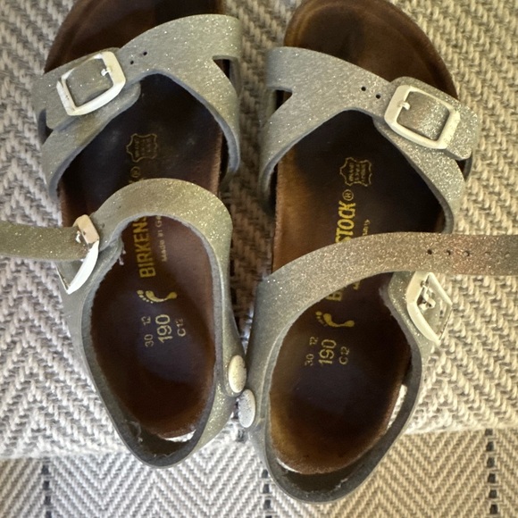 Birkenstock Kids Shimmer Sandals - Silver - Picture 1 of 1